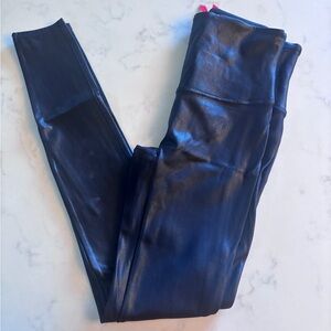 Spanx Shiny Black Leggings